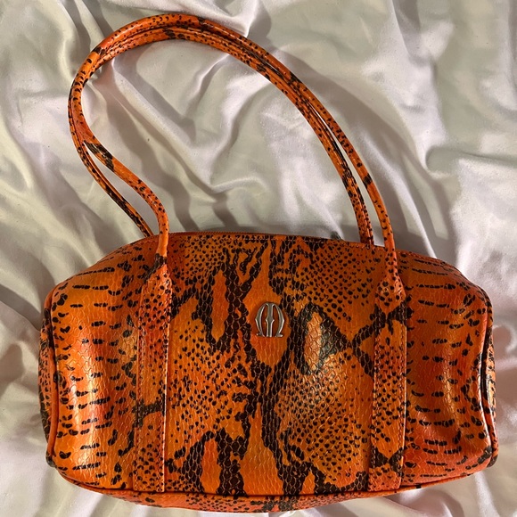 Michel Angelo orange leather purse - Picture 1 of 3